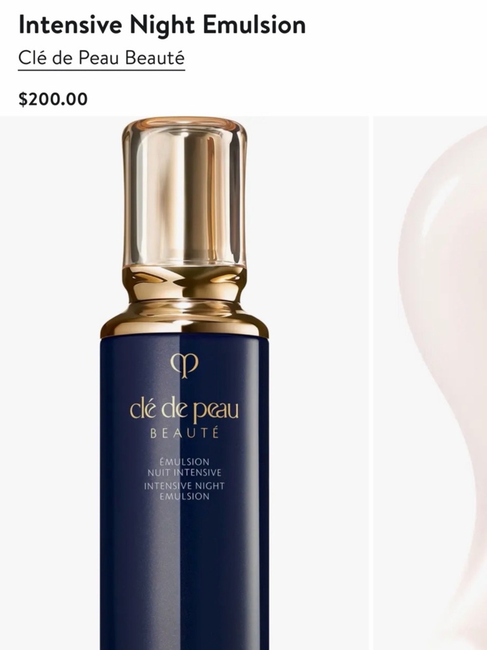 Cle de Peau Beaute Intensive Night Emulsion 4.2oz Luxury Skincare New